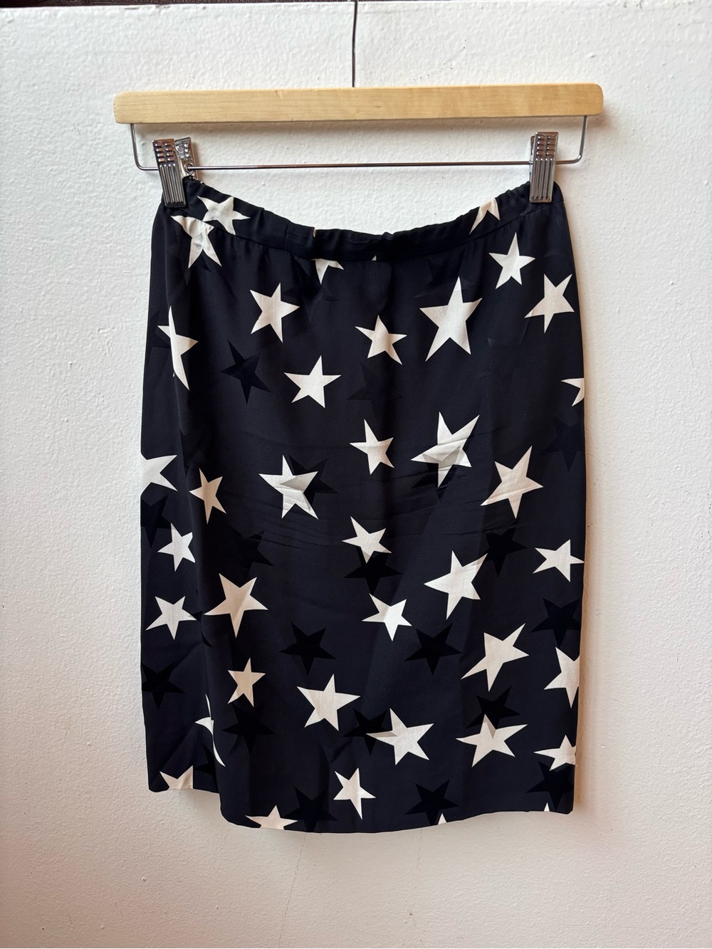 Vintage Women's Black Star Print Skirt